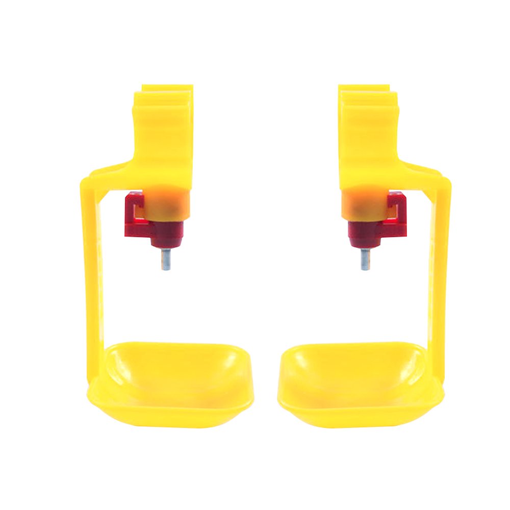 High Quality Yellow Plastic Poultry Chicken Nipple Drinker With Cup Chicken Drinker Cups