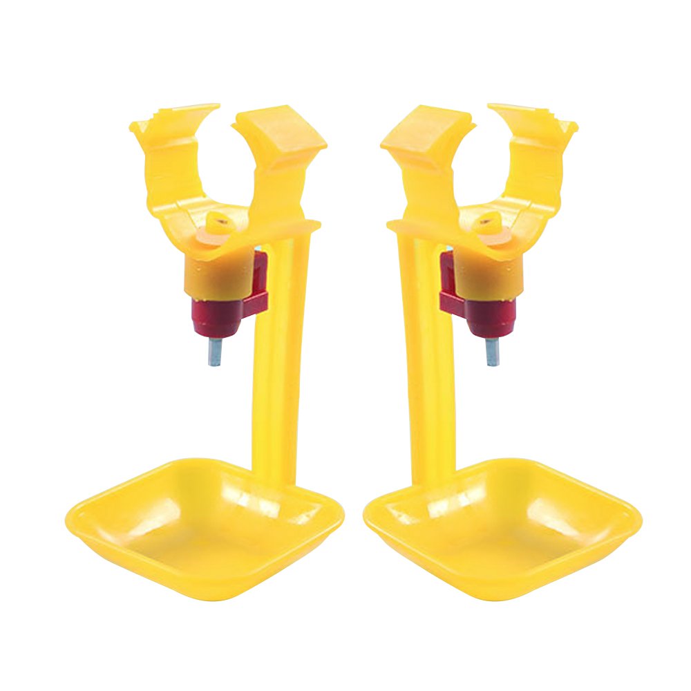 High Quality Yellow Plastic Poultry Chicken Nipple Drinker With Cup Chicken Drinker Cups