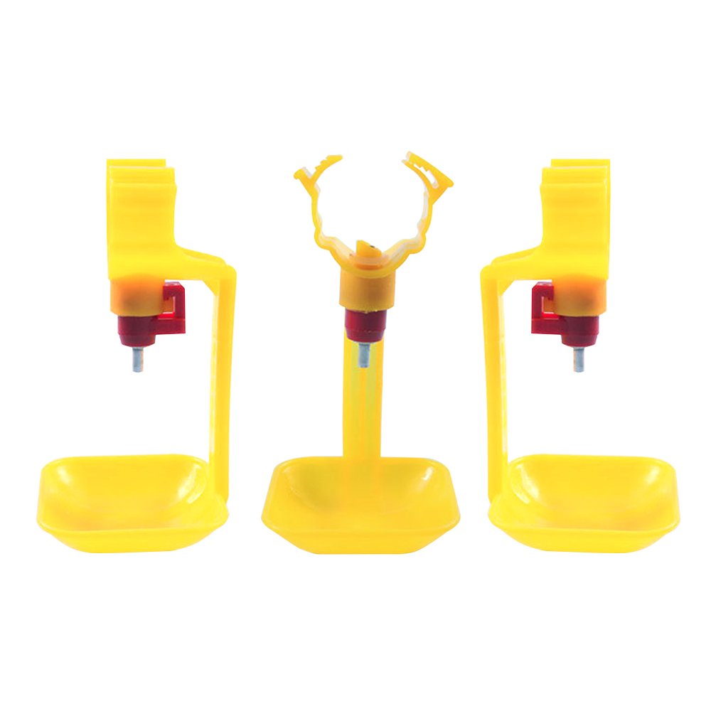 High Quality Yellow Plastic Poultry Chicken Nipple Drinker With Cup Chicken Drinker Cups