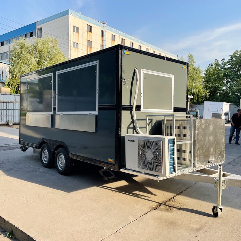 Commercial Mobile Food Truck Street Vending Carts Fried Ice Cream Machine Cart Street Food Trailer for Sale