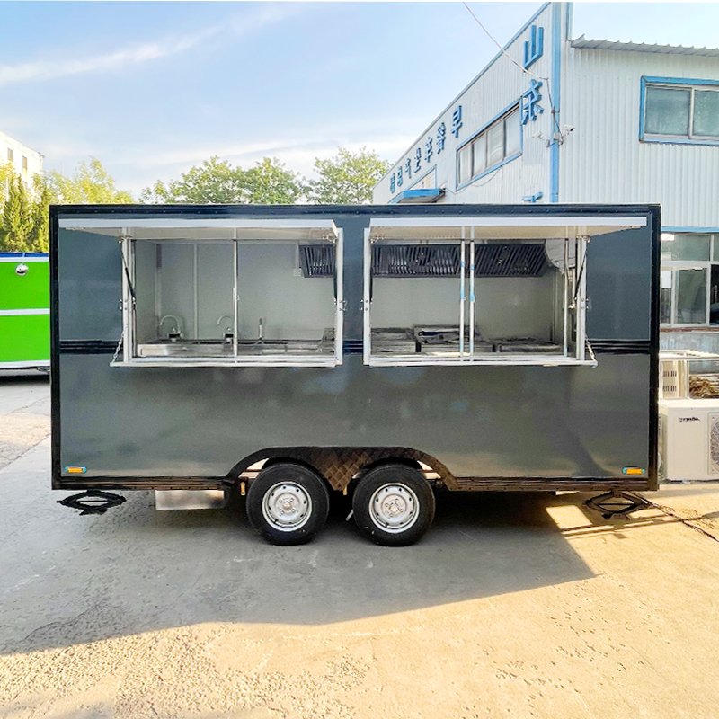 Commercial Mobile Food Truck Street Vending Carts Fried Ice Cream Machine Cart Street Food Trailer for Sale