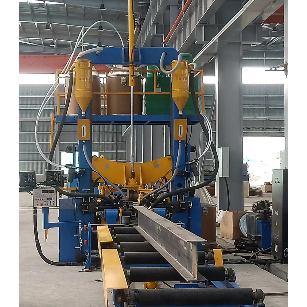 H I Beam Steel Structural Production Line Assembling Welding Straightening 3-In-1 Integrated Machine