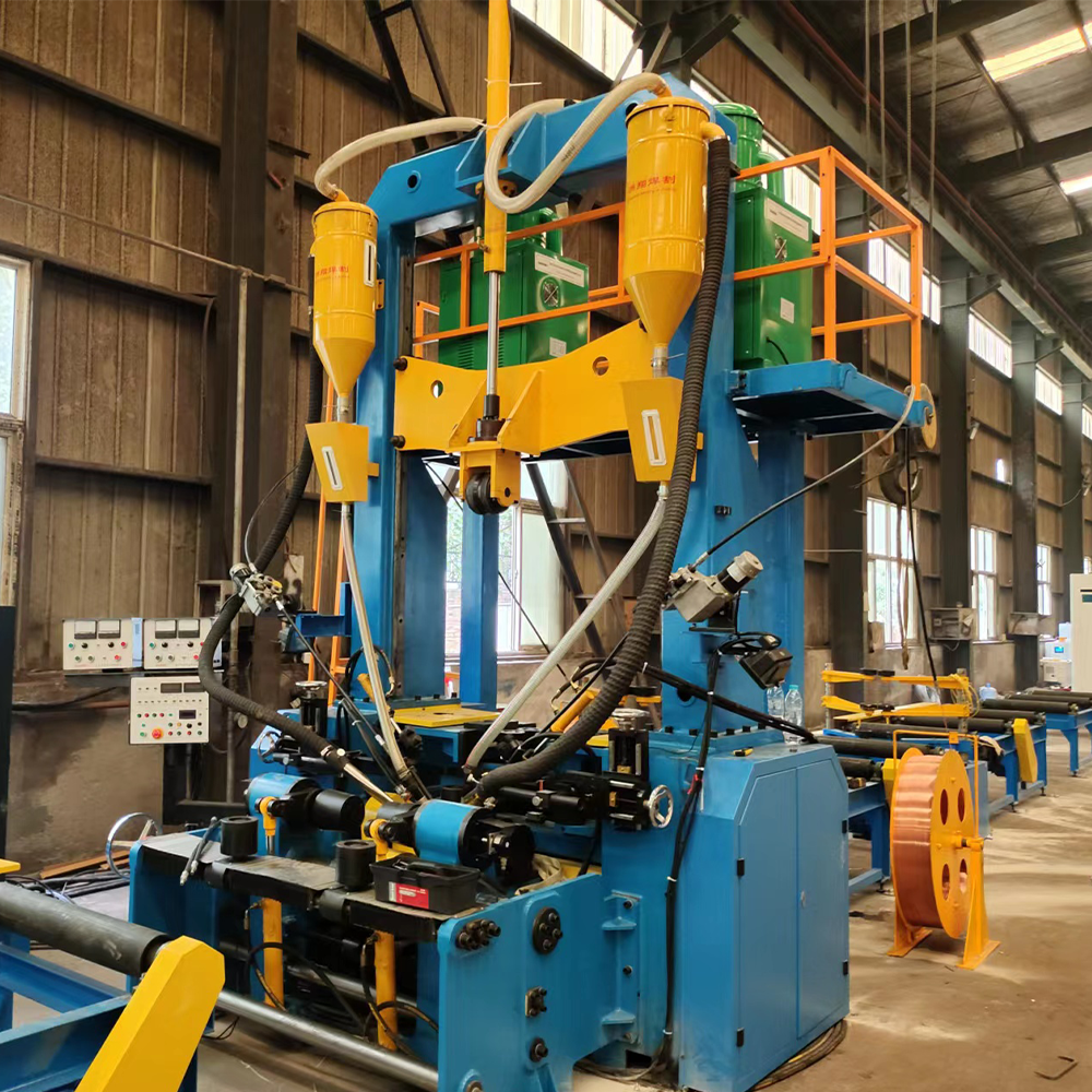H I Beam Steel Structural Production Line Assembling Welding Straightening 3-In-1 Integrated Machine