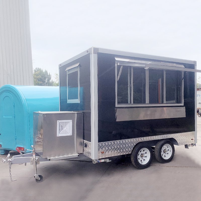 One-Stop Food Trailer Manufacture Mobile Restaurant Fast Food Truck Trailer with Full Kitchen for Sale United States