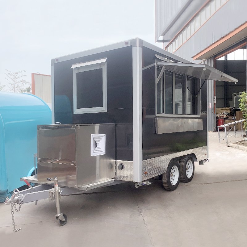 One-Stop Food Trailer Manufacture Mobile Restaurant Fast Food Truck Trailer with Full Kitchen for Sale United States