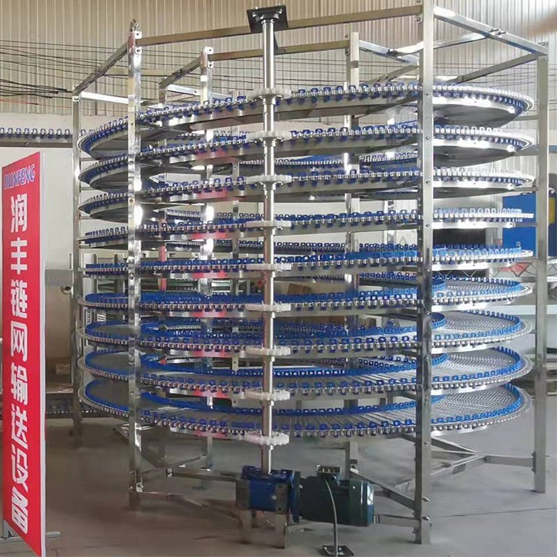 Spiral bakery bread cooling tower