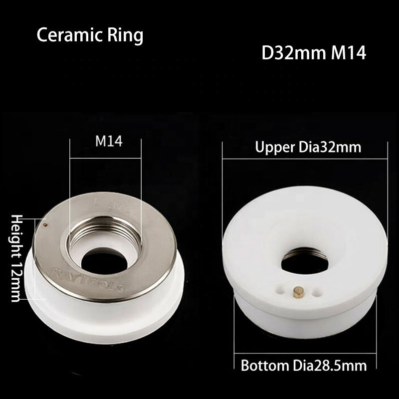 Nozzle Holder Ceramic Ring D32mm Laser Ceramic Body for Raytools Fiber Laser Cutting Machine Head Laser Equipment Parts