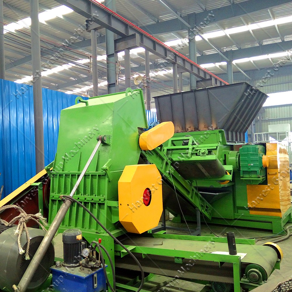Double Axis Waste Tyre Shredder Two Shafts Tire Recycling Line Rubber Tire Recycling Plant Engine Bearing Core for Sale!