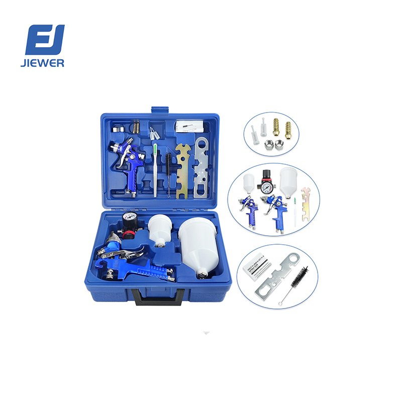 Wholesale new products pneumatic spray gun tool box built in H827 H2000 pneumatic spray gun and accessories