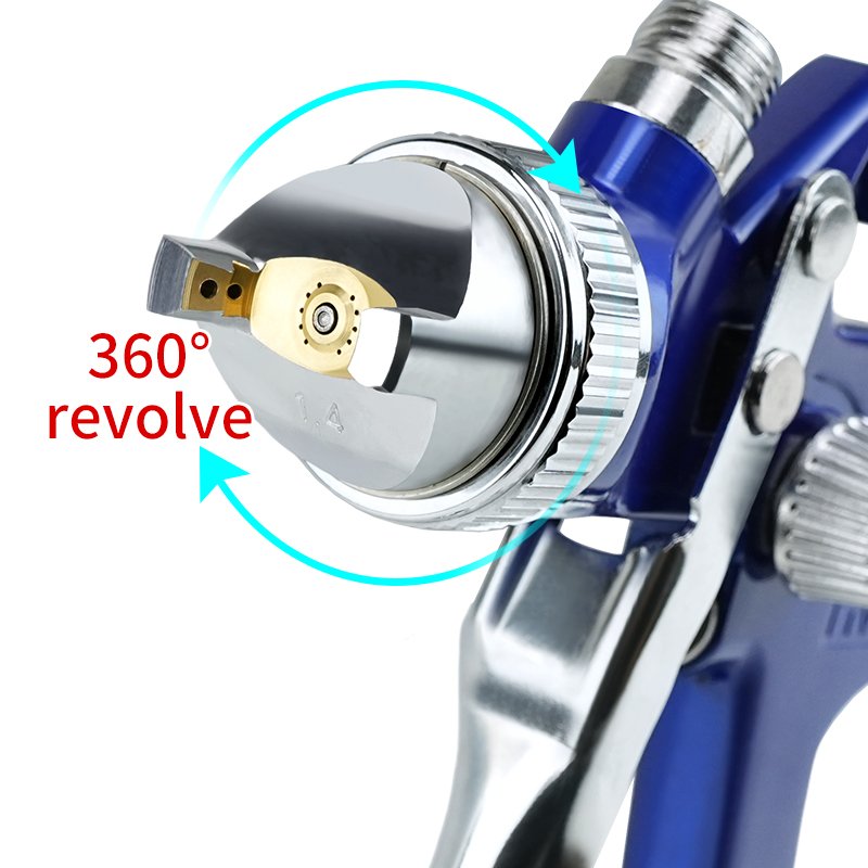 Wholesale new products pneumatic spray gun tool box built in H827 H2000 pneumatic spray gun and accessories