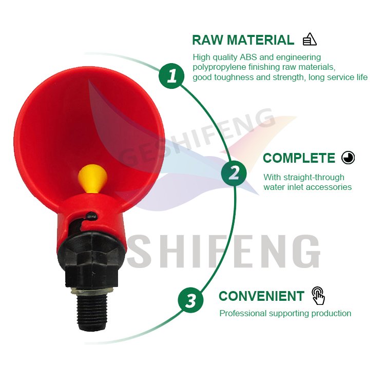 Discount Poultry Chicken Drinking Equipment Chicken Farming Red Chicken Waterer Drinker Cups