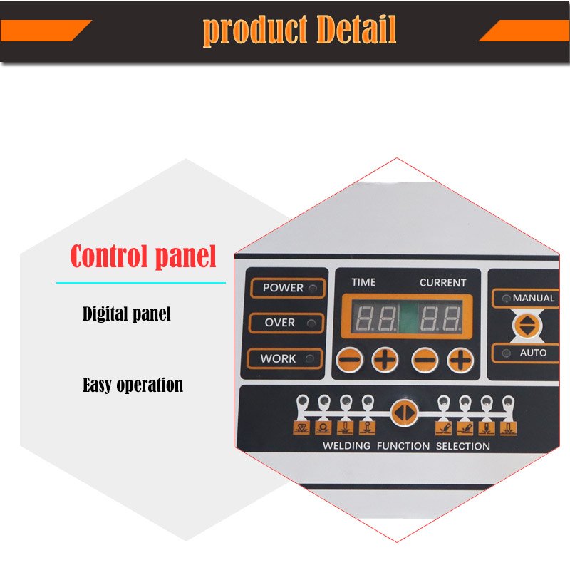 220V Digital Panel Spot Welder with Trolley / Spot Welding Machine for Car Body Repair