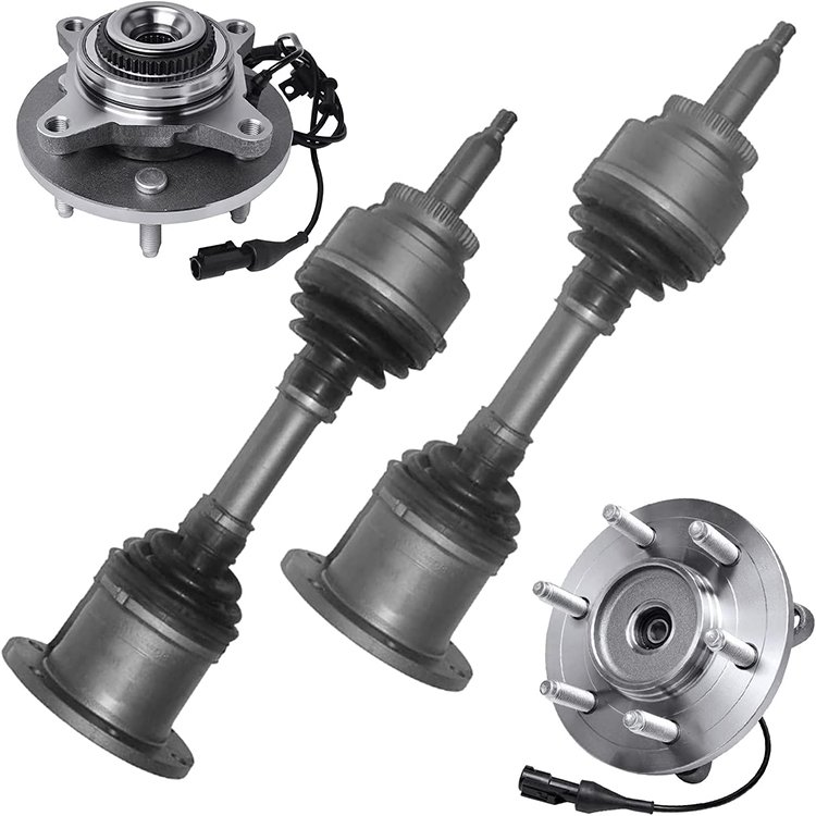 Front Upper Control Arms Brake Rotors CV Axle Wheel Hub Bearing Replacement for Ford F-150 Lincoln Mark
