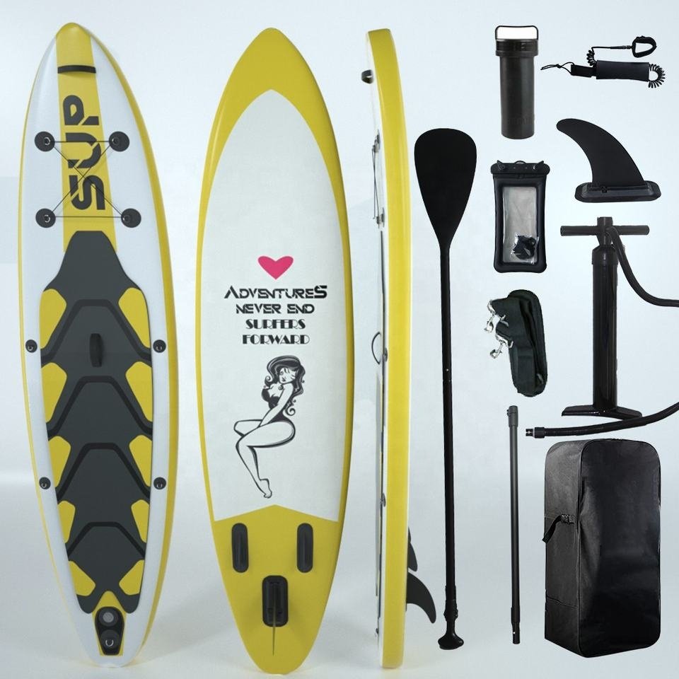 Inflatable OEM 9/10.6/11 ft Surfboard Longboard Surfboard with Paddel Board Pump Body Surf Board Catamaran sup Board for Sports