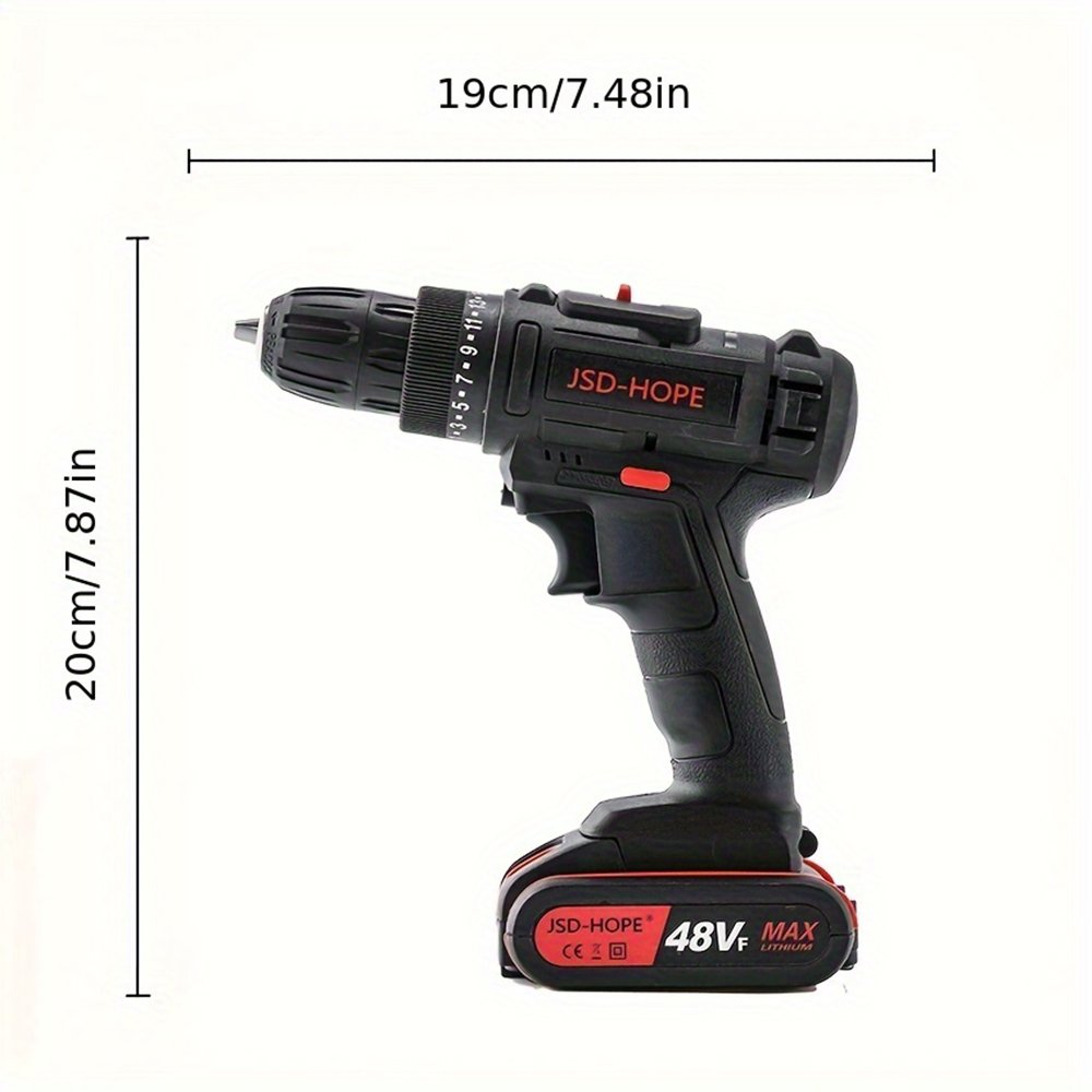 Multifunctional Lithium Electric Power Drill With Screwdriver Transfer Tool Home Charging Hand Drill For Hole Drilling