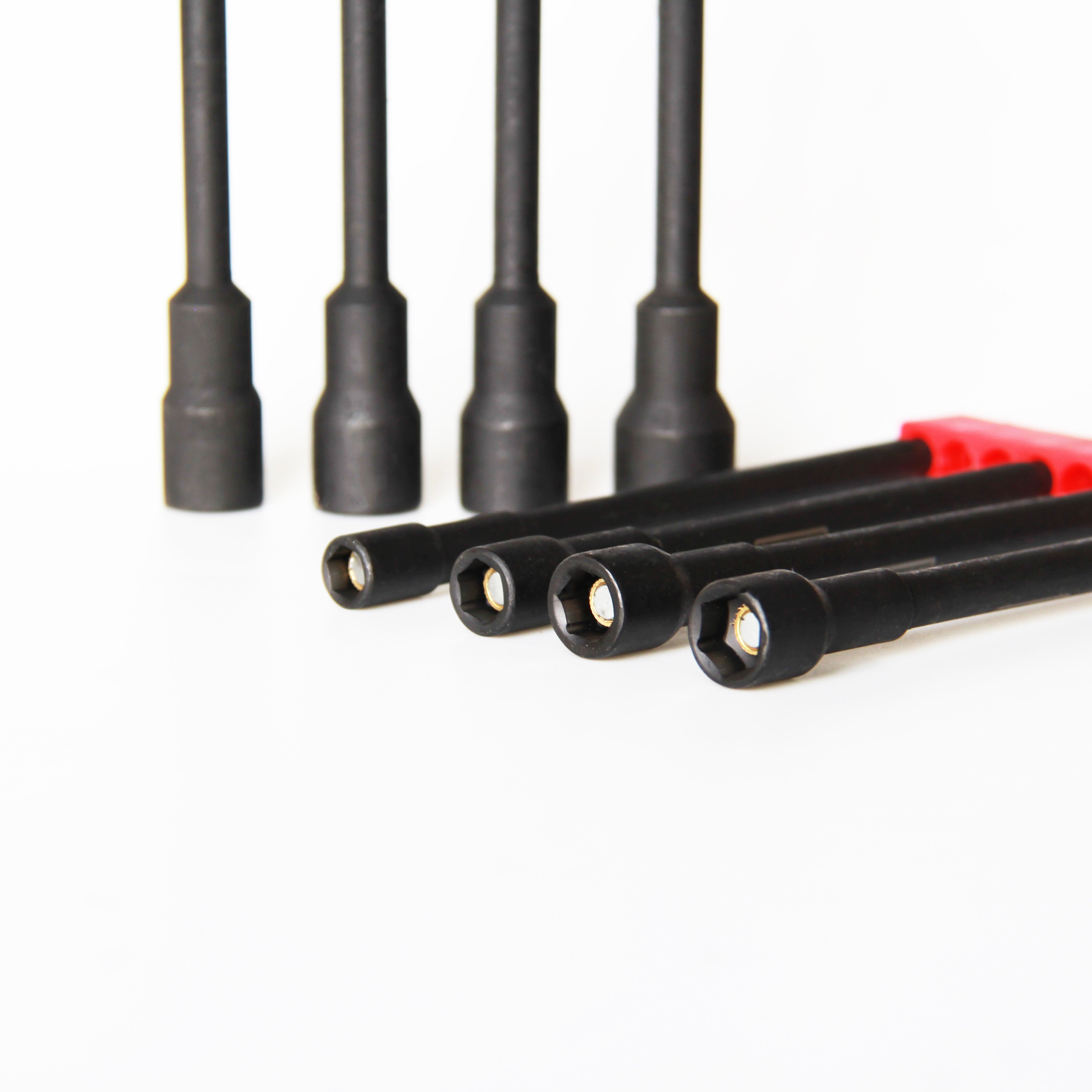 8 in 1 Black Hexagon Nut Driver Socket Set Impact Magnetic Nut Setter Other Power Tool Accessories