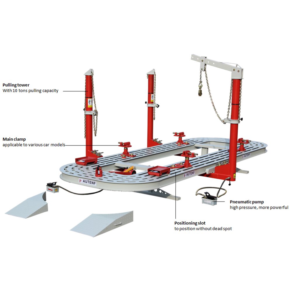 TFAUTENF 5200mm Auto Body Chassis Straightener Machine / Car Bench Machine / Auto Body Frame Equipment with Ce