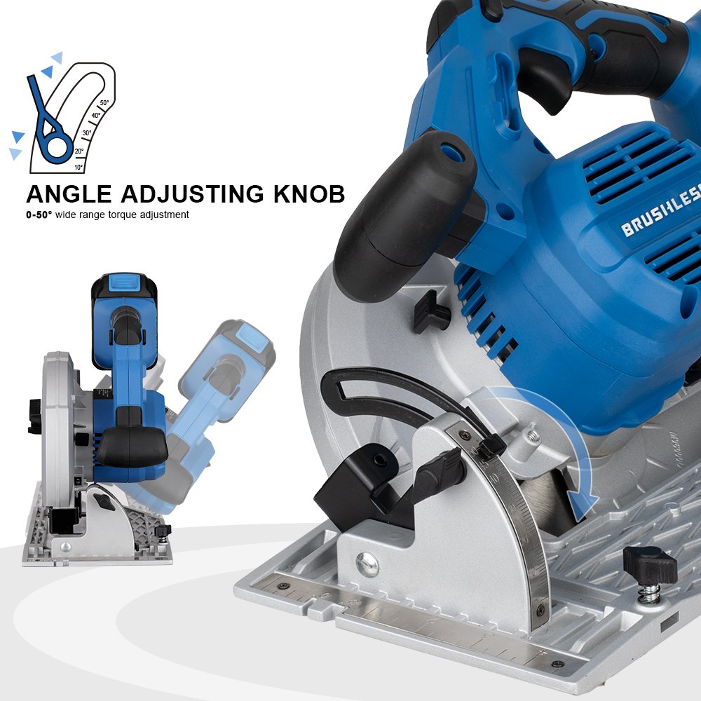 Brushless Cordless Professional Power Tools 20V Circular Saw 180mm Saw With Laser Bare Tool