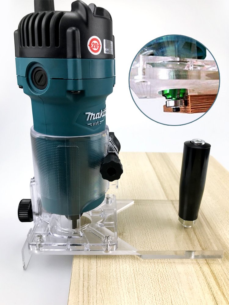 Transparent Trimmer Base Balance Board Woodworking Edge Cutter For Electric Trimmer Machine Power Tools Accessories