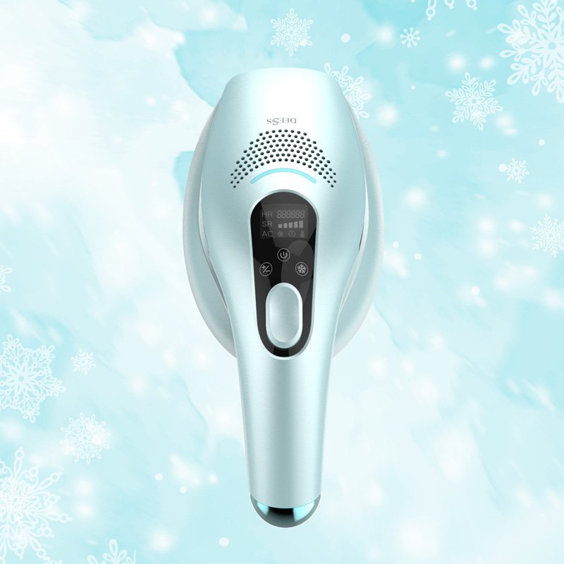 DEESS Handset Ipl Hair Removal Icy Cold Laser Hair Remover Painless Ipl Machine Hair Removal for Women and Men