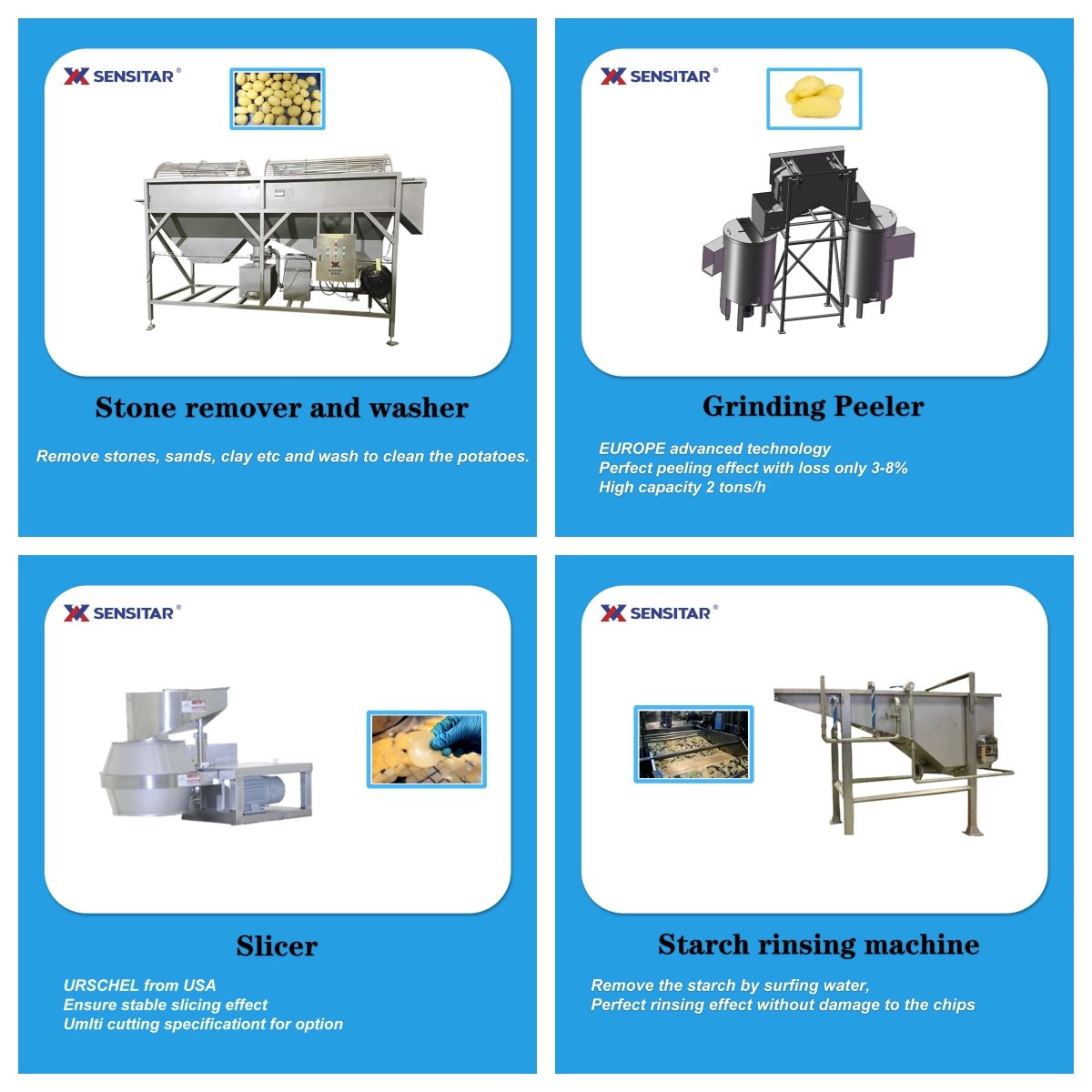 Competitive Price Automatic 200kg Potato Chips Production Line Crisp Processing Plant Machine