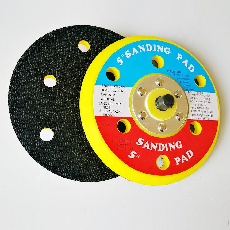 5 Inch 6 Holes Backup Sanding Pad Sander Backing Pad For Hook And Loop Sanding Discs Power Tools Accessories