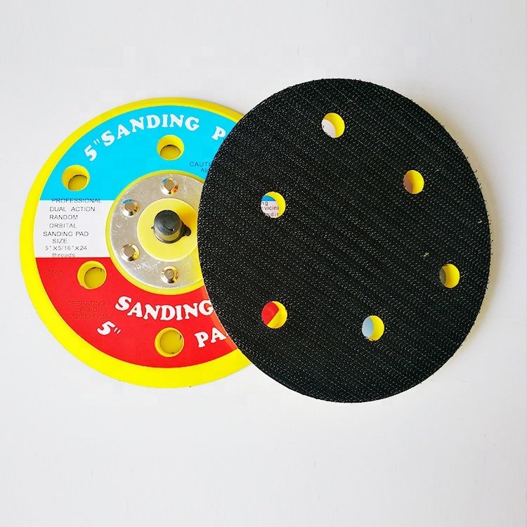 5 Inch 6 Holes Backup Sanding Pad Sander Backing Pad For Hook And Loop Sanding Discs Power Tools Accessories