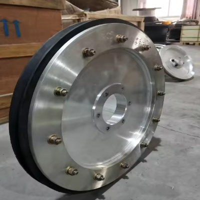 Diamond Wire Saw Machine Guide Pulley 20 cm 50 cm Diamond Cut Machine 4 Wheels Pulley and Rubber Ring For Sale