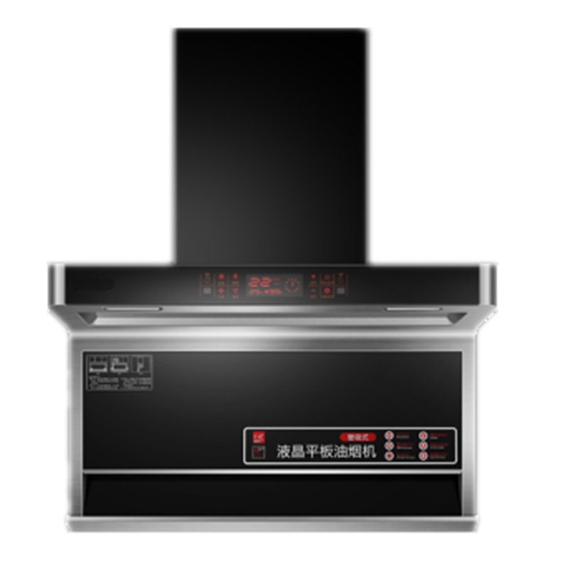 Wall-mounted Black SS Chimney MAXKY Kitchen Copper Motor Stainless Steel Glass Range Hood