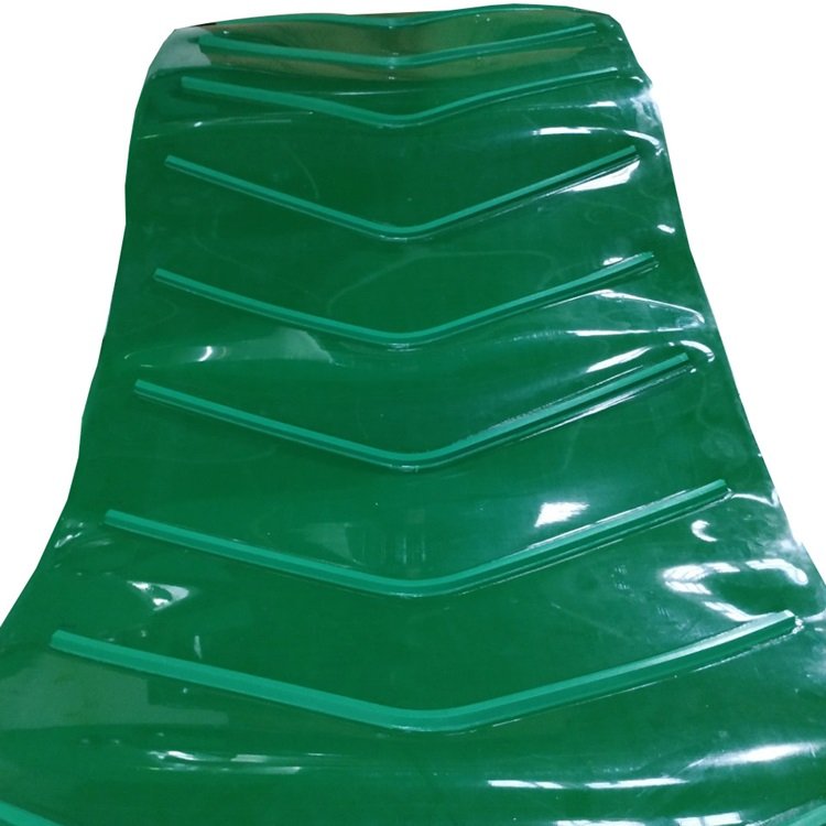 Custom Herringbone Pattern PVC Conveyor Belt and Guide Bar