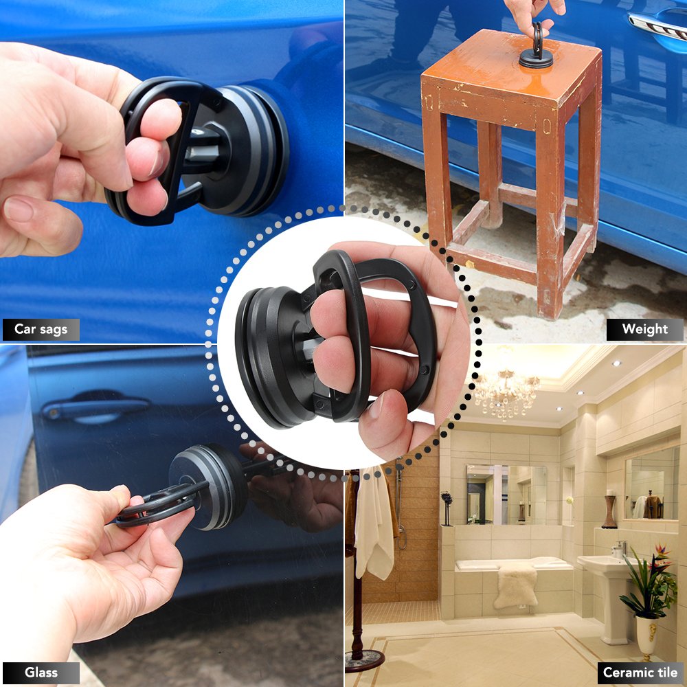 Plastic Mini Vacuum Suction Cup Glass Lifter Plate Carrying Handle Car Dent Ding Remover Repair Puller Sucker Suck Tool