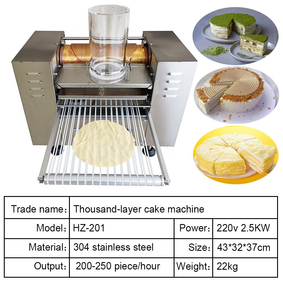 Chinese Electric Automatic Pancake Maker Double Layer Crepe Auto Rotative Cake Making Machine for Making Crepes Pancakes