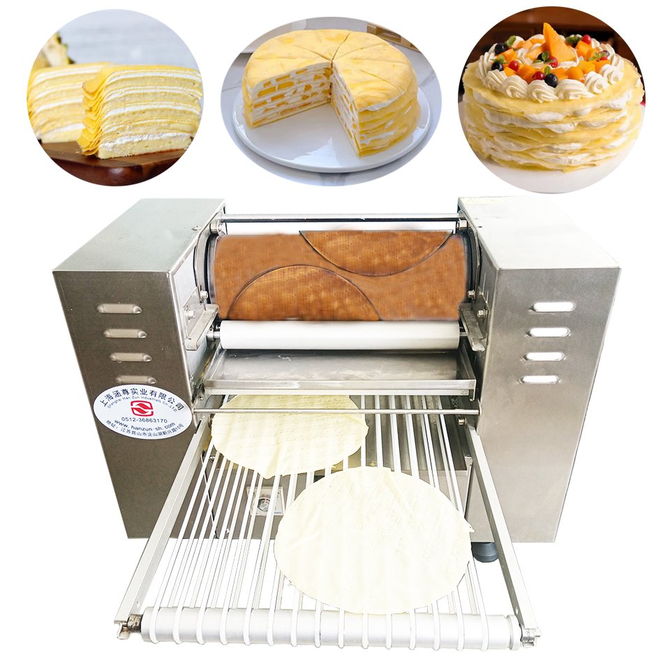 Chinese Electric Automatic Pancake Maker Double Layer Crepe Auto Rotative Cake Making Machine for Making Crepes Pancakes