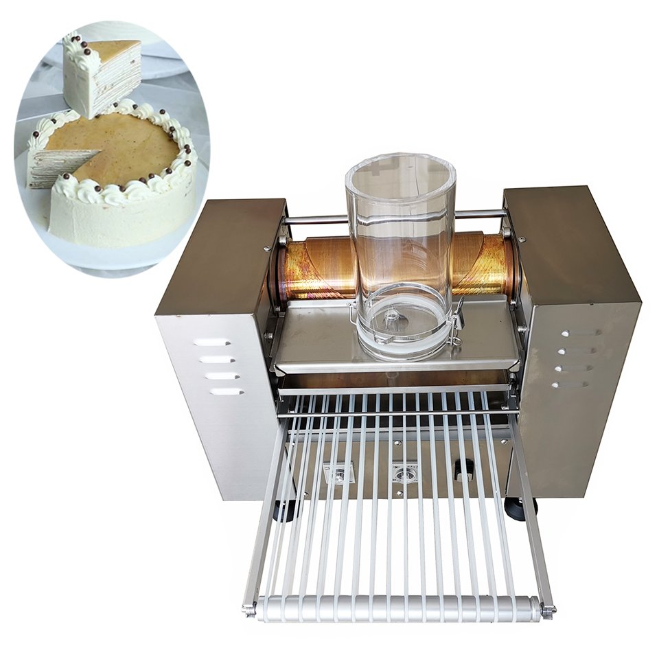 Chinese Electric Automatic Pancake Maker Double Layer Crepe Auto Rotative Cake Making Machine for Making Crepes Pancakes