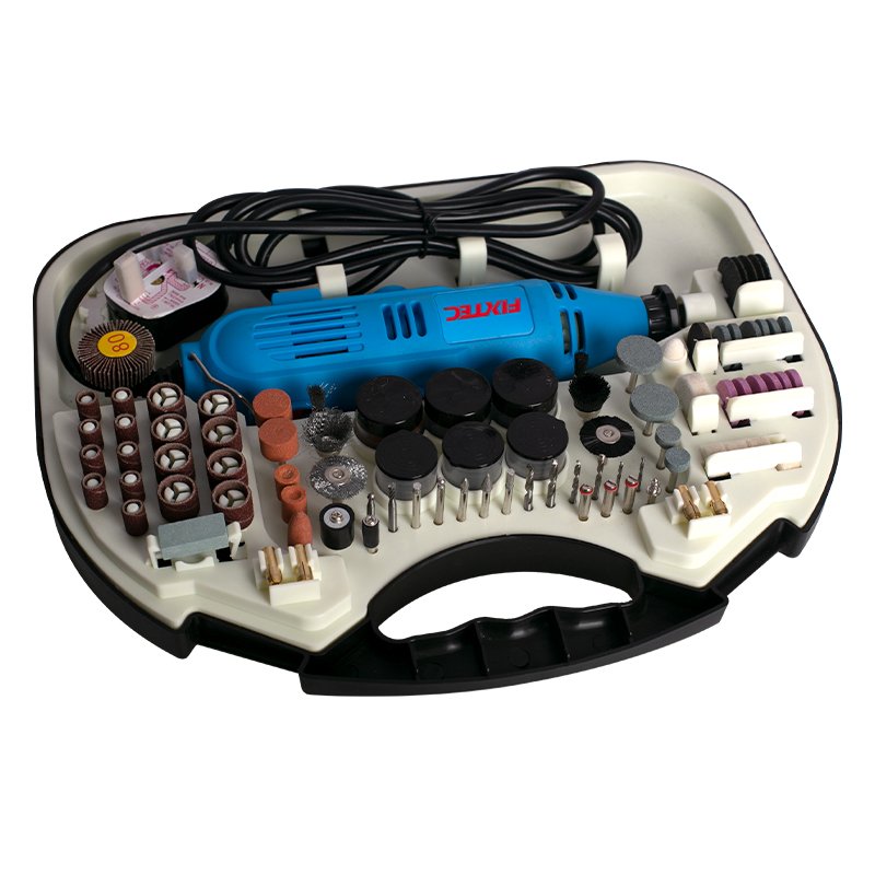 FIXTEC Power Tools Electronic Grinder Kit 135W Mini Grinder Diy Electric Hand Drill Machine