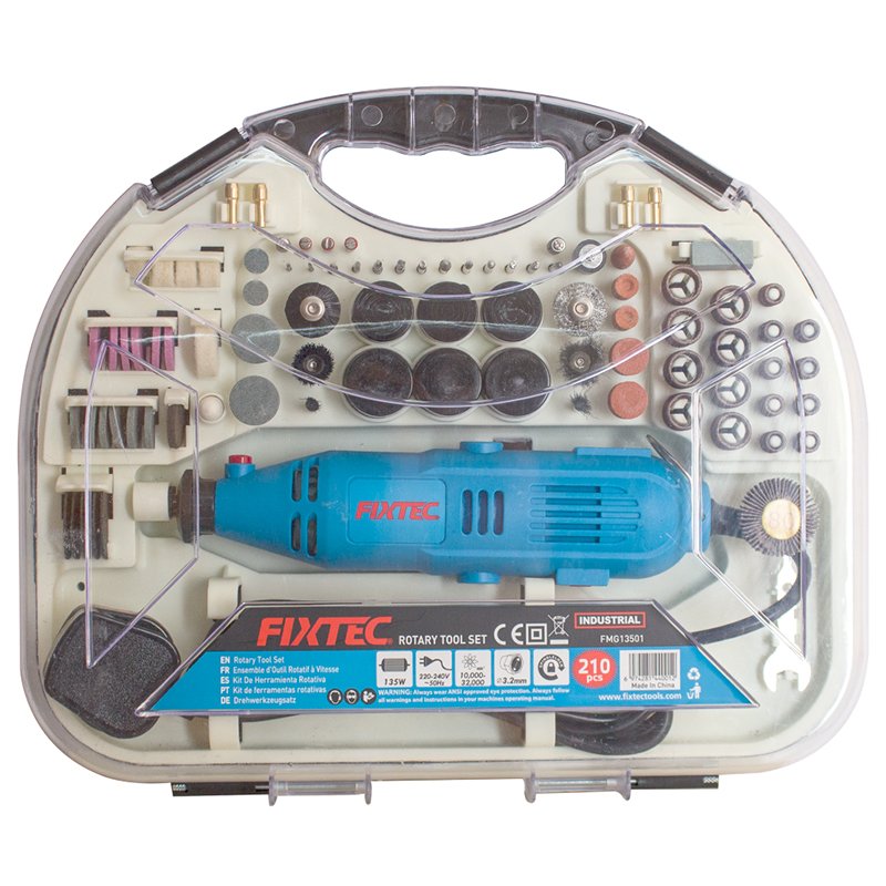 FIXTEC Power Tools Electronic Grinder Kit 135W Mini Grinder Diy Electric Hand Drill Machine