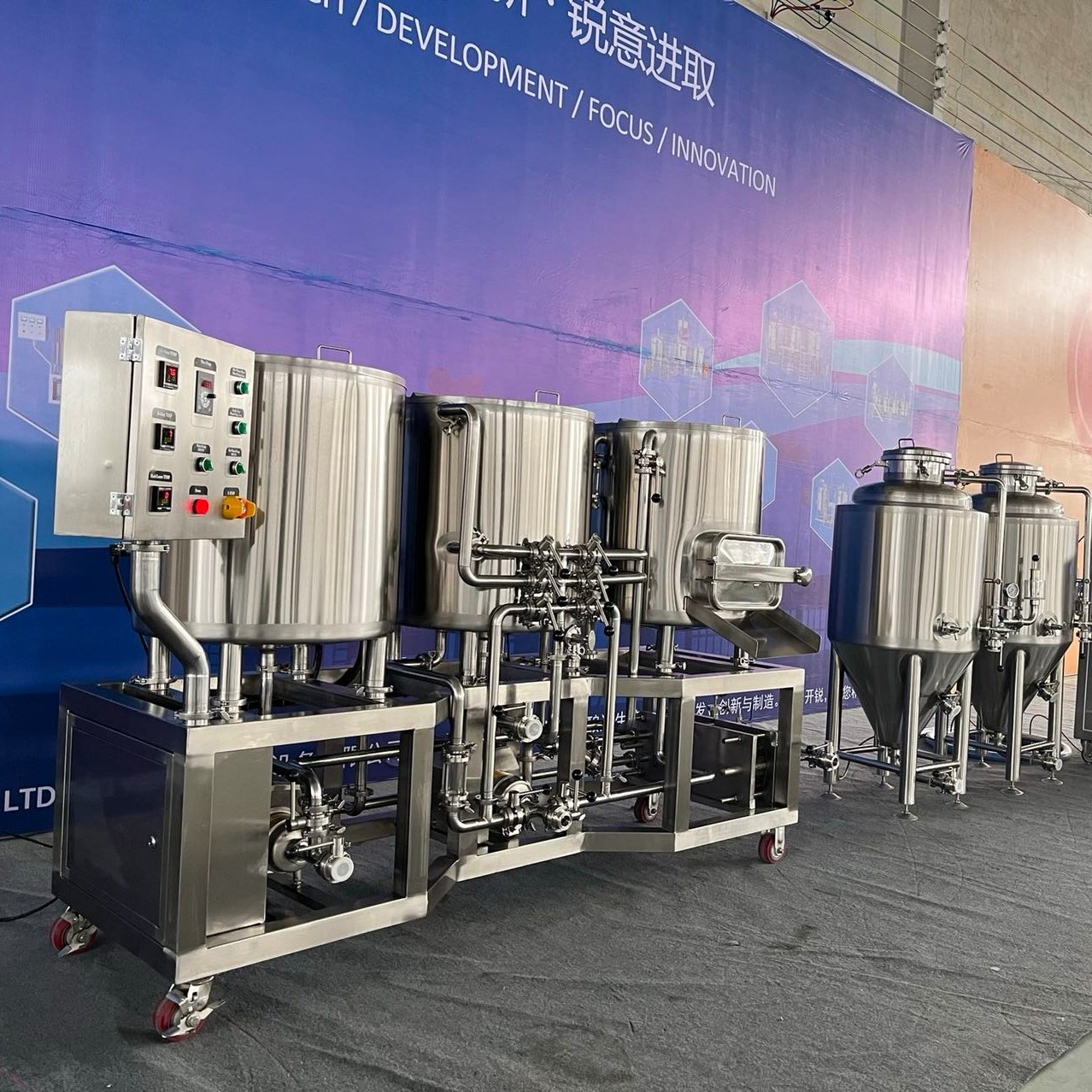 150L LINE 3-Vessel Beer Brewhouse Turnkey Project Brewhouse Stainless Steel Brewing Beer Equipment