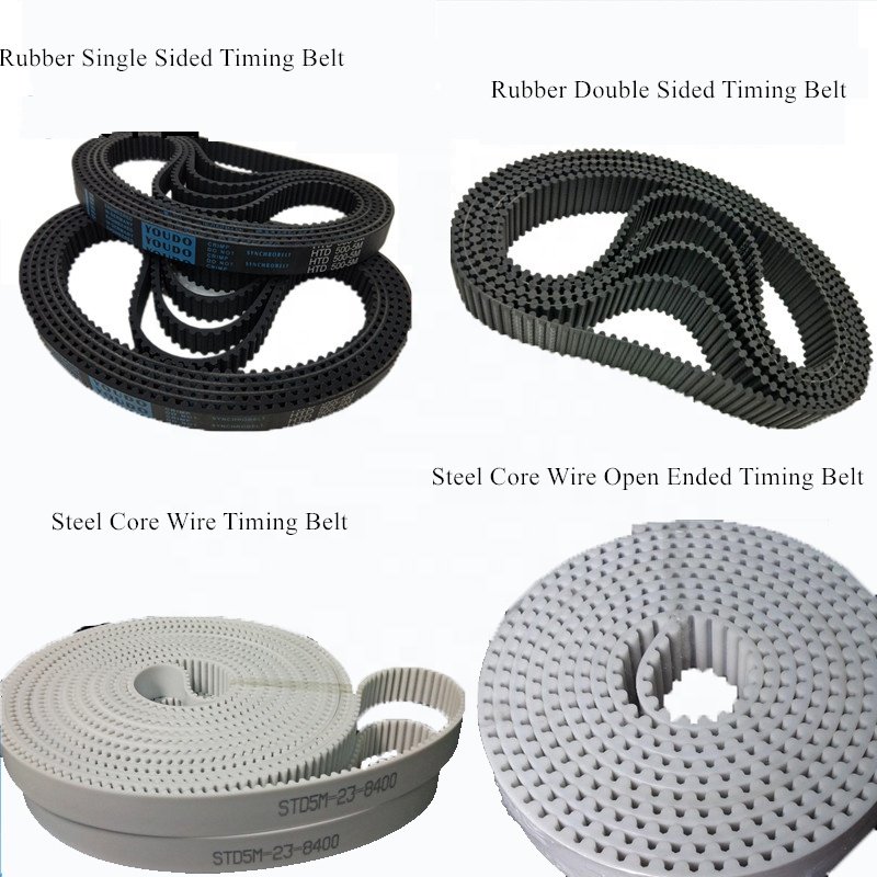 Germany Quality Machine Parts Fiberglass Rubber-Coated Blue Color Super Torque Open-End Light Pulley Timing Belt for Injector