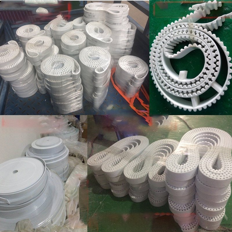 Germany Quality Machine Parts Fiberglass Rubber-Coated Blue Color Super Torque Open-End Light Pulley Timing Belt for Injector