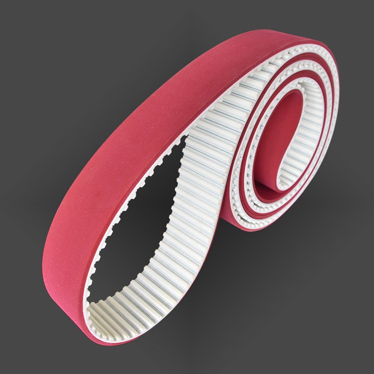 equipment timing belt heat resistant ended pu timing belt t10 3250 red rubber