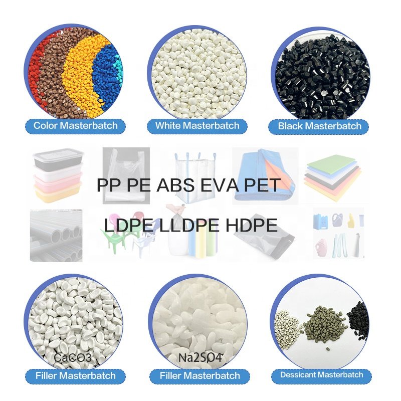 White Black Red Yellow Orange Green Blue Color Masterbatch For PP PE ABS LEPD HEPD Injection Molding Blown Film Pipe