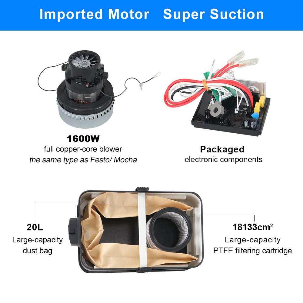 Eccentric Random orbit Sander Pneumatic air Vacuum Cleaner Sanding Machine for Car Body
