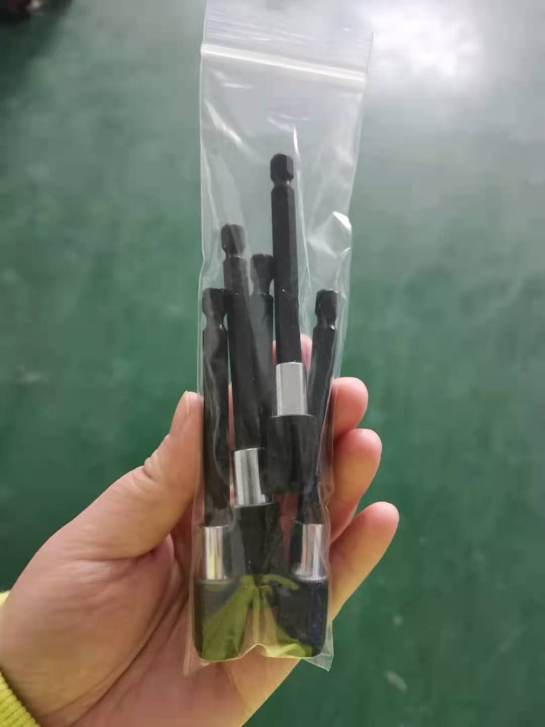 Black Color Drill Set 5 Pieces Drill Cleaning Brush Attachment For Drill Extension Rod