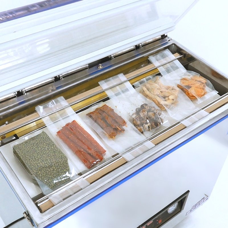 Automatic Food Rice Grain Vegetable Beef Fish Vacuum Machine Single Chamber Sealer Sealing Machine
