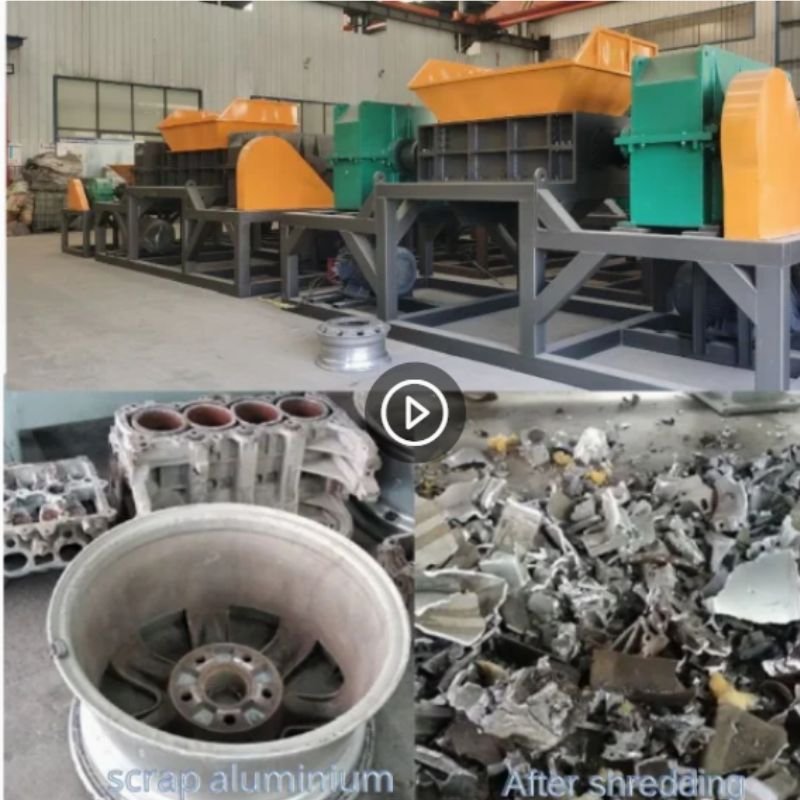 Steel Aluminum Alloy Wheel Crusher Scrap Metal Recycling Equipment Car Wheel Shredder Machine