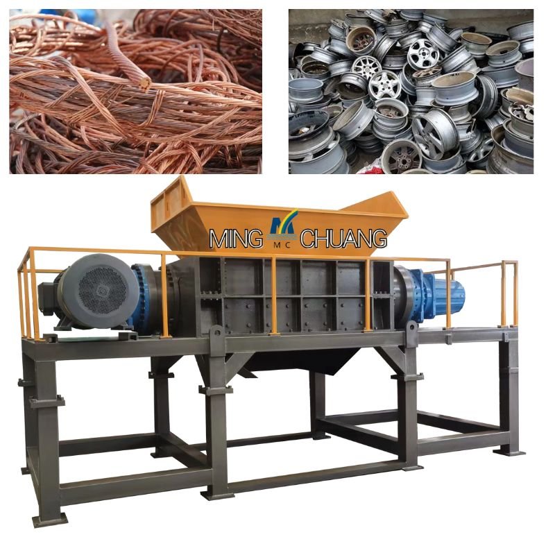Steel Aluminum Alloy Wheel Crusher Scrap Metal Recycling Equipment Car Wheel Shredder Machine