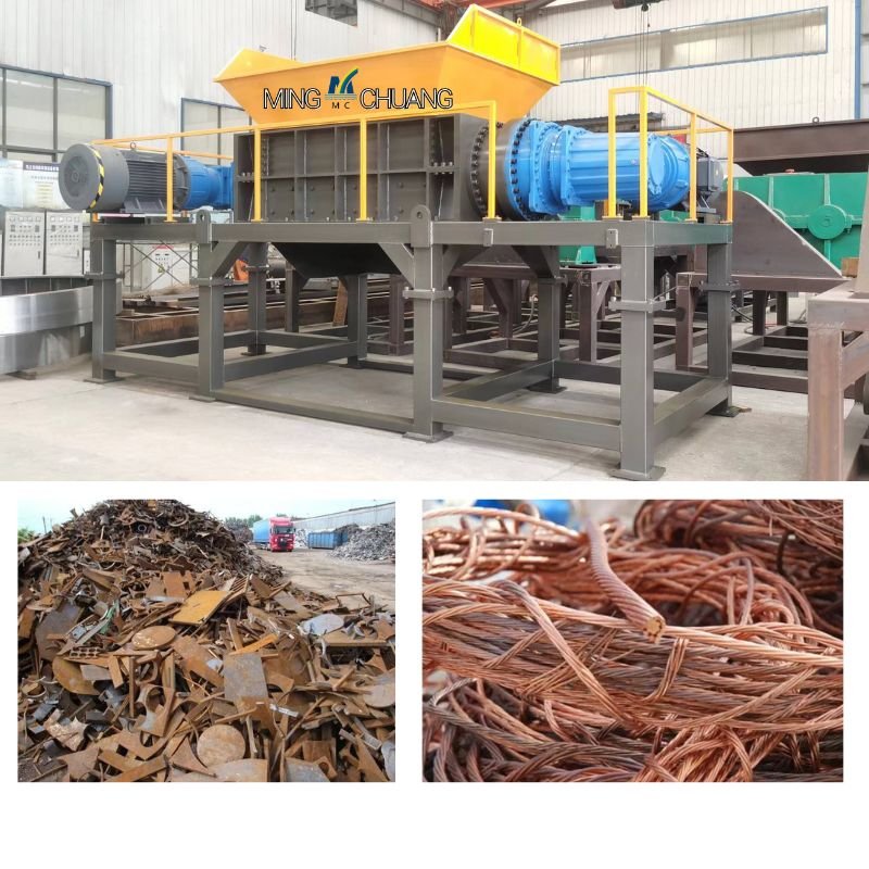 Steel Aluminum Alloy Wheel Crusher Scrap Metal Recycling Equipment Car Wheel Shredder Machine