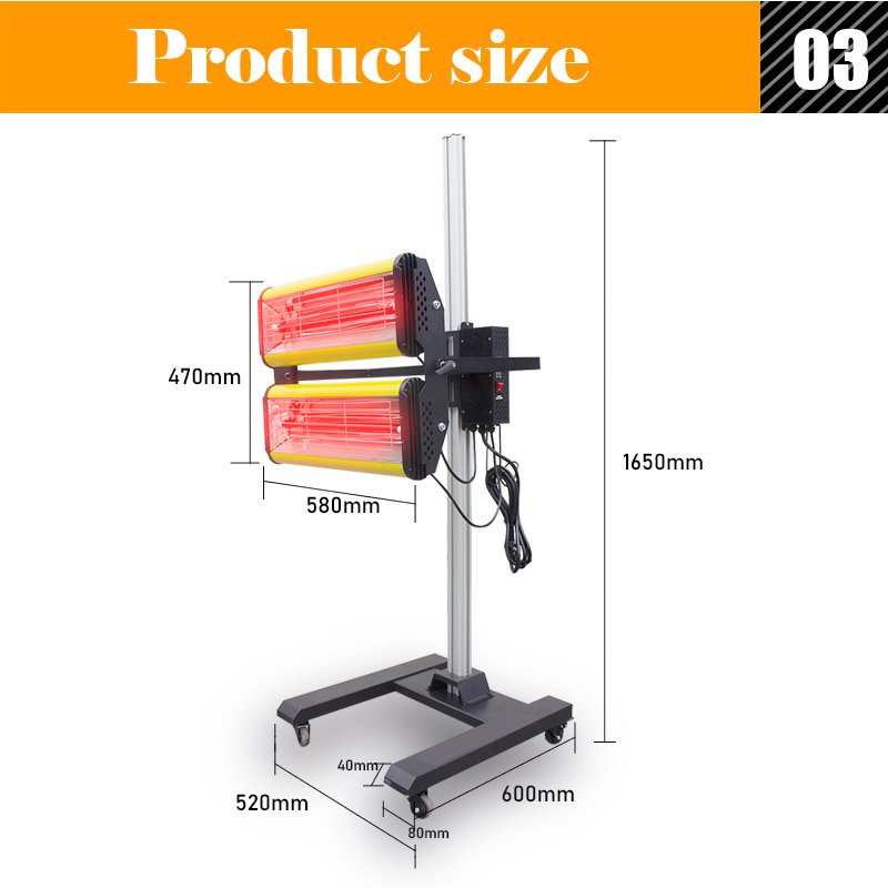 Shortwave Infrared Paint Curing Lamp / Infrared Paint Baking Lamps / Infrared Paint Drying Lamps for Car Body Repair