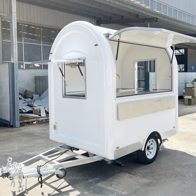 Used Food Trailer Standard Bakery Coffee Cart Street Fast Food Carts Cheap Mobile Food Truck for Sale USA