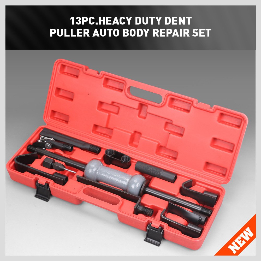 Universal 13pcs Heavy Duty Auto Body Dent Repair Dent Puller Sliding Hammer Set